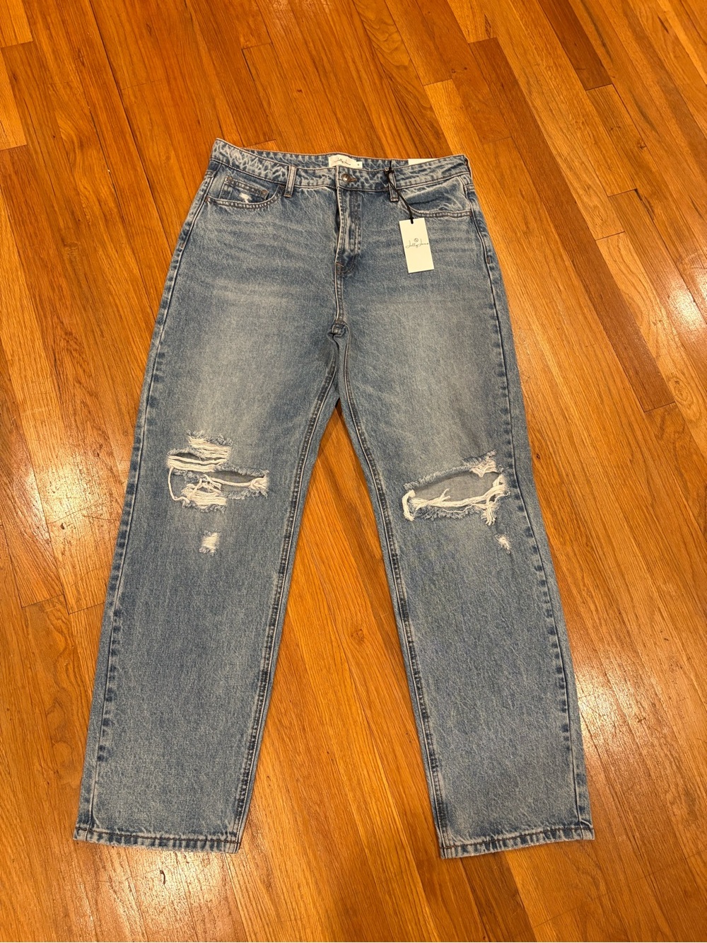 Jelly Jeans distressed boyfriend-style denim Size 9 Brand New with Tags